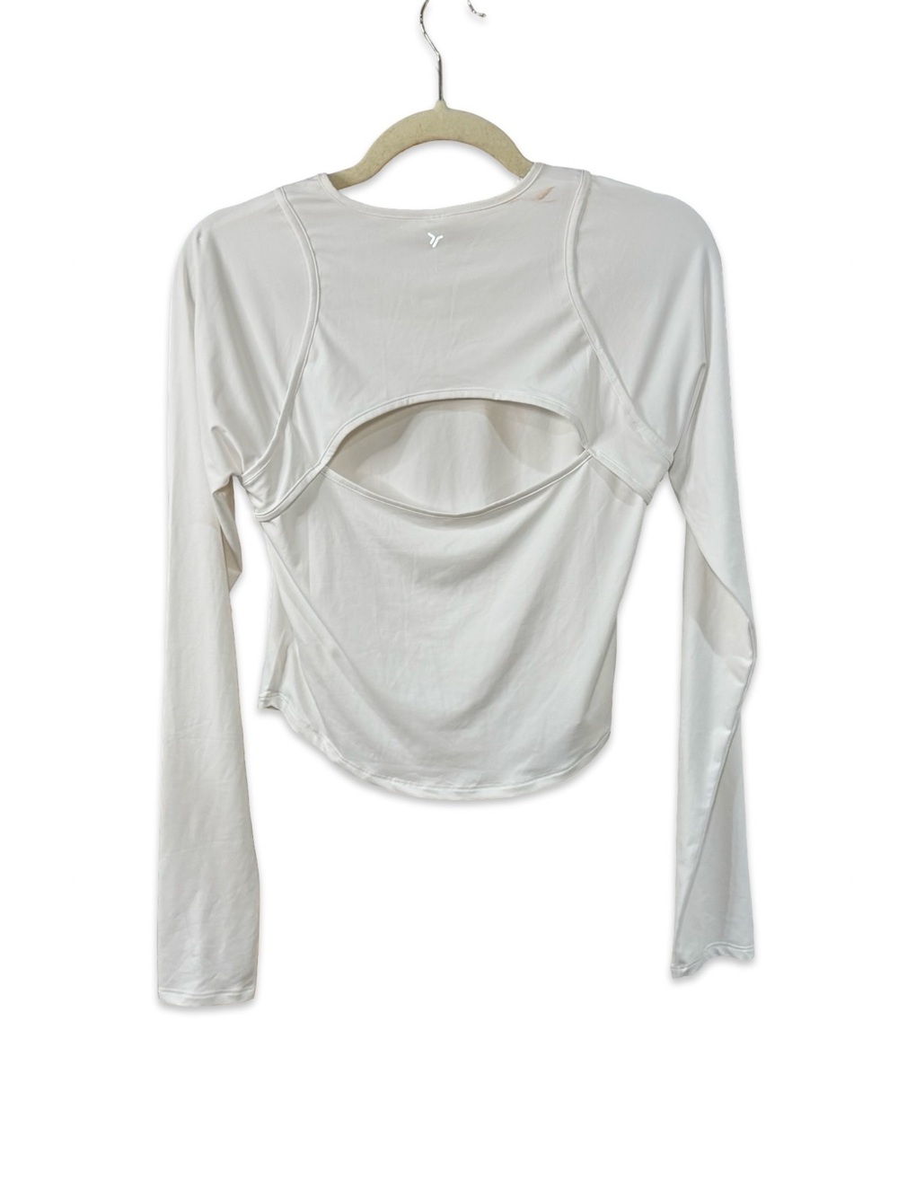▫️⚪️ Old Navy White Long-Sleeve Cutout Back Top ⚪️▫️